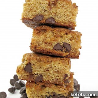 Chocolate Chip Cookie Bars with Incredibly Long Lasting Chewiness