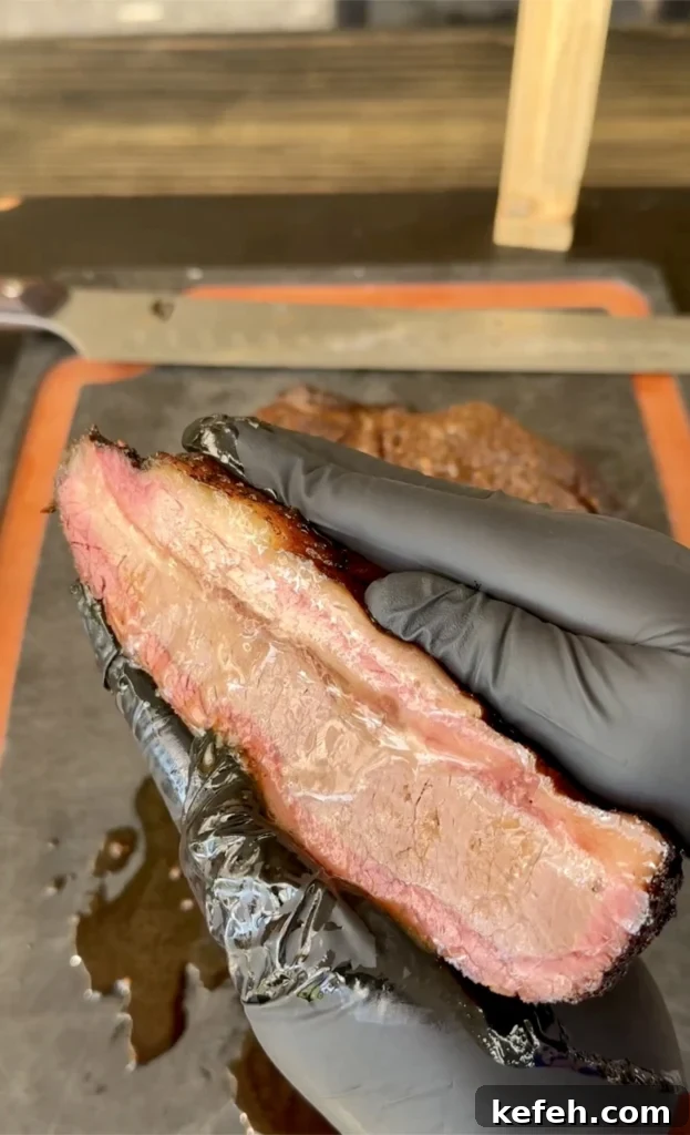 smoking a brisket for the brisket melt