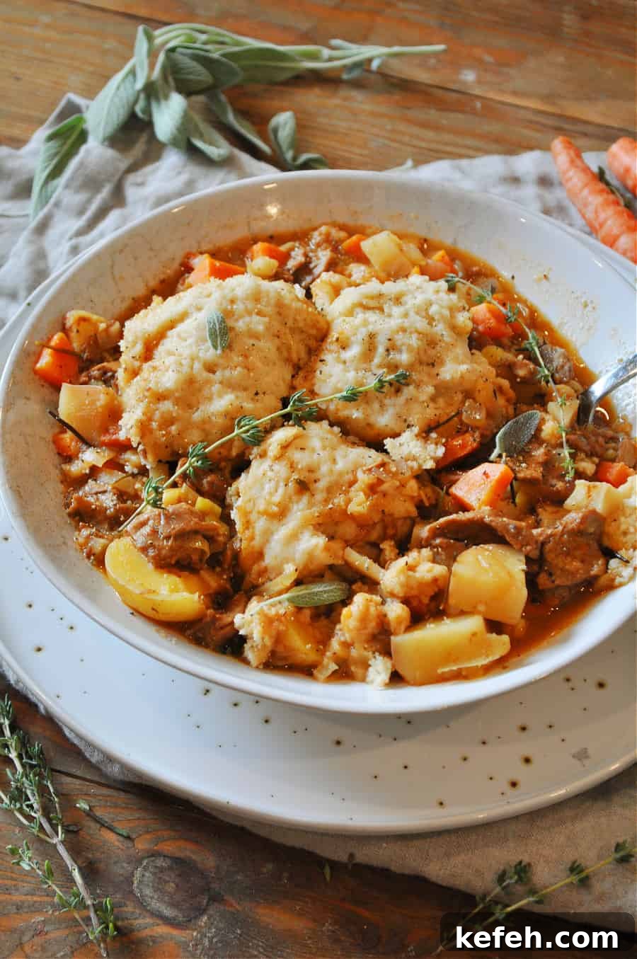 Hearty Vegan Beef and Dumplings Recipe 2 img 18812 2