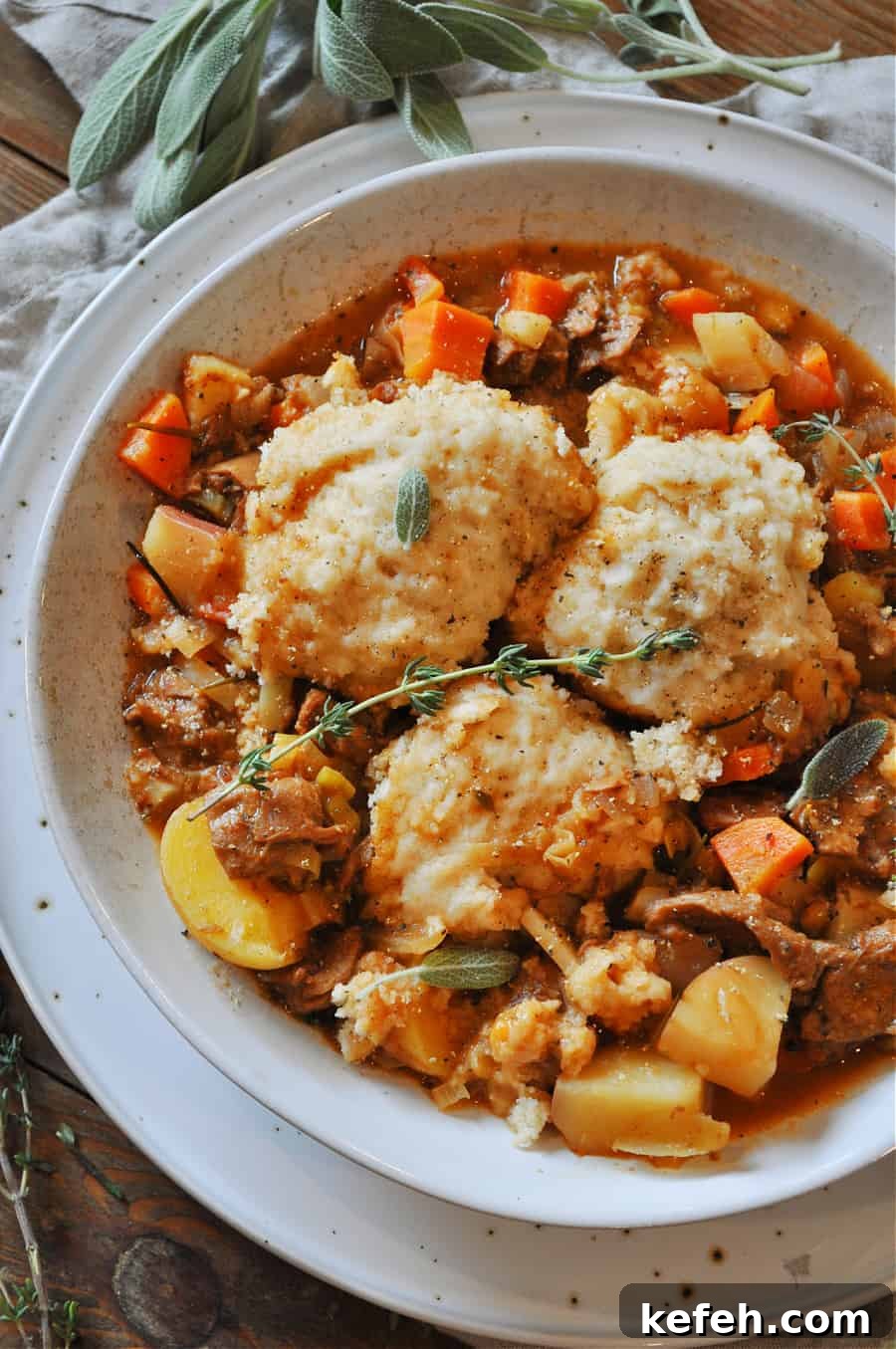 Hearty Vegan Beef and Dumplings Recipe 4 img 18812 4