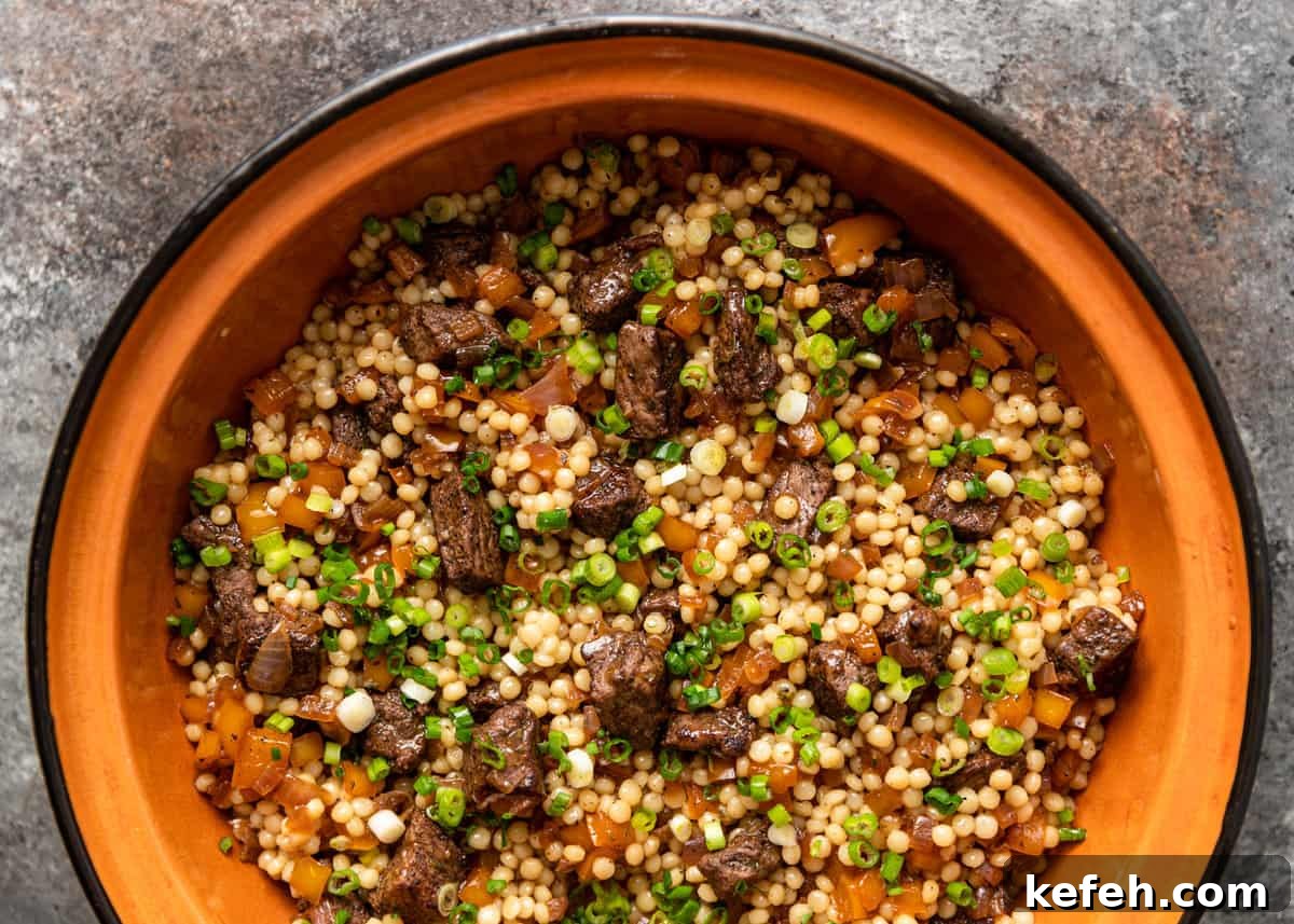 overhead: ready to serve lamb and couscous