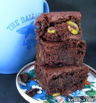 Double Chocolate Pistachio Brownies