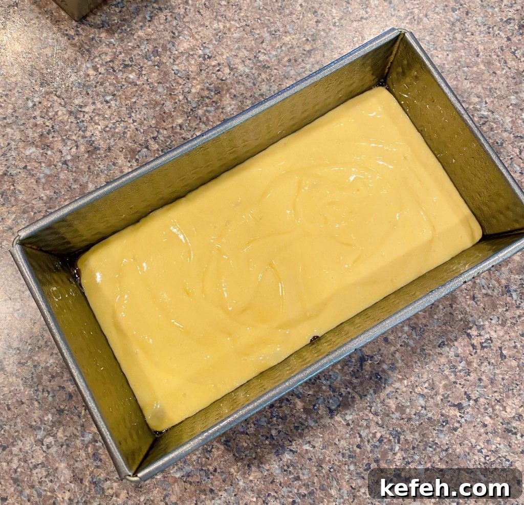 Quick Lemon Streusel Bread from Cake Mix 5 Quick bread batter in prepared bread pans.