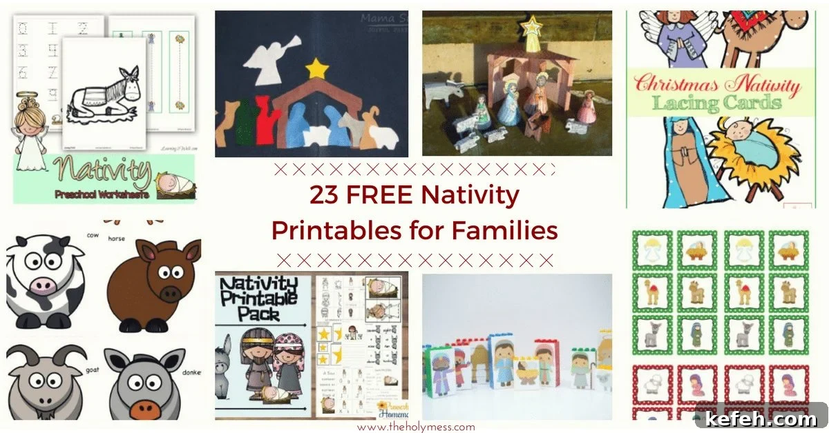 23 Free Nativity Printables for Family Advent Activities 2 23 Free Nativity Printables for Families