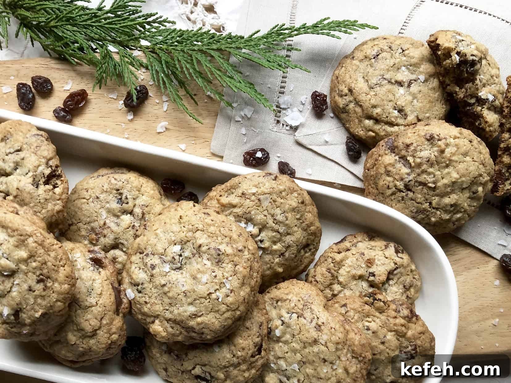 salted oatmeal chocolate chunk cookies
