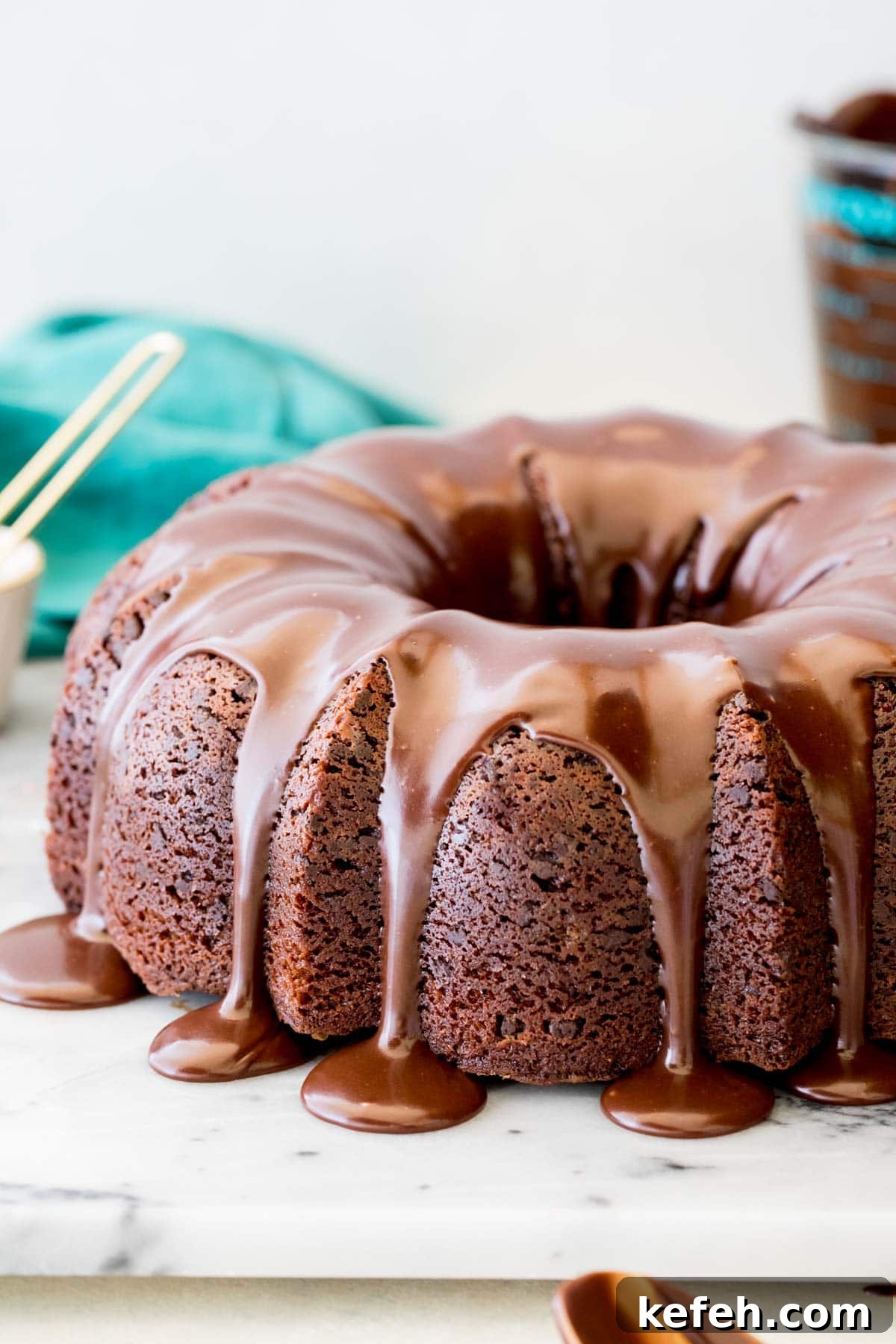Moist Chocolate Bundt Cake Recipe (Video Tutorial) 2 chocolate bundt cake with chocolate glaze