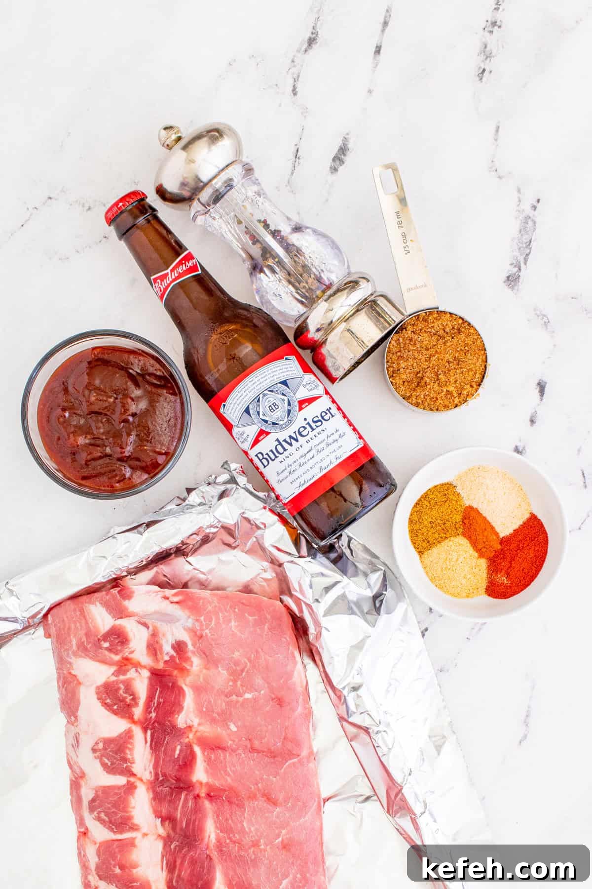 Ingredients needed to make this BBQ Rib Recipe
