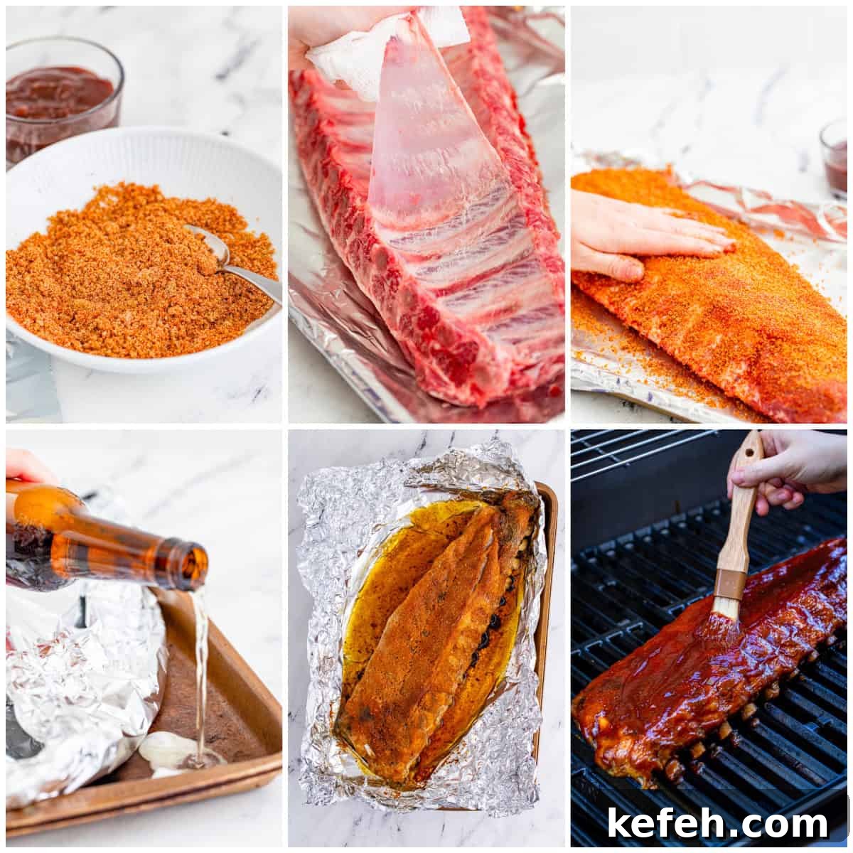 Step by step photos on how to make BBQ Rib Recipe