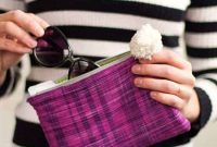 Monogrammed Zipper Clutch DIY: Add a Pom-Pom Accent