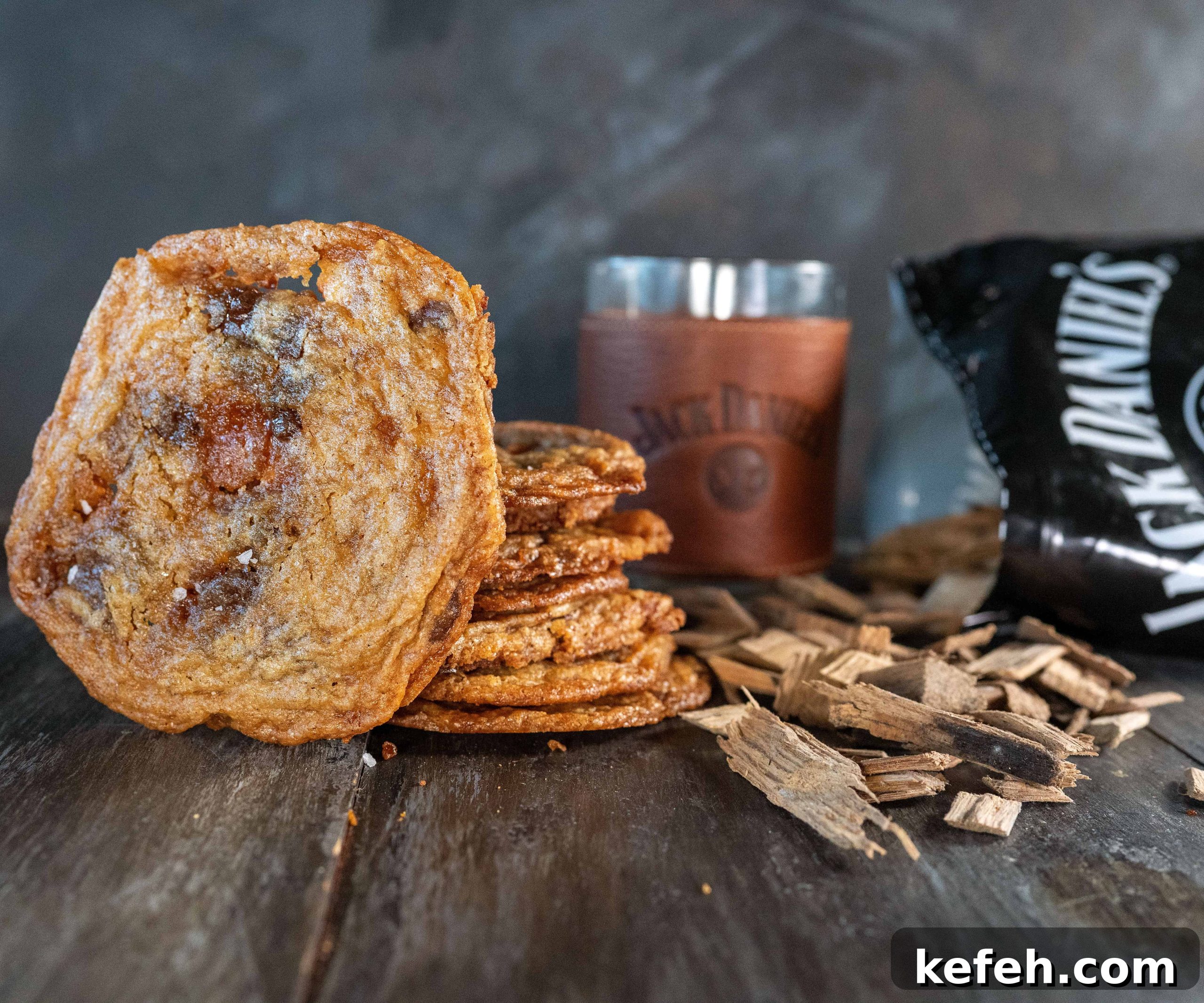 Whiskey Toffee Chocolate Chip Cookies Recipe for Rich Flavor 8 stack of whiskey toffee chocolate chip cookies