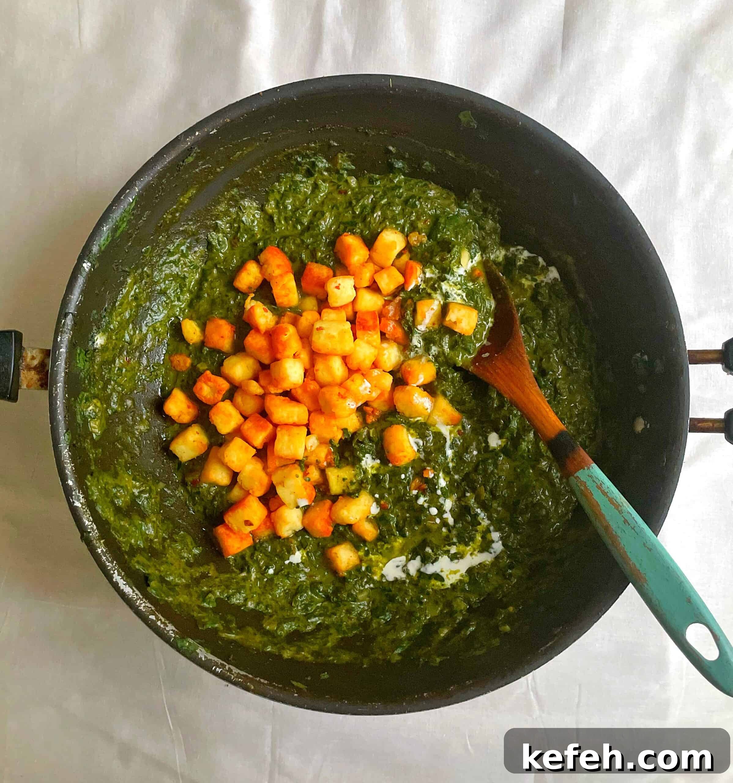 The BEST Saag Paneer 12