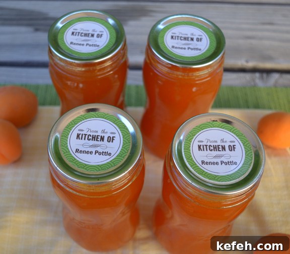 apricot syrup with labels