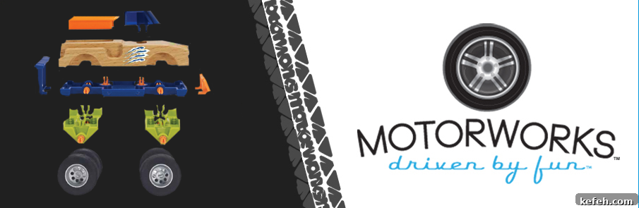 Motorworks Wooden Vehicles: Customizable Toys & Tri-Level Garage Review and Giveaway 2 motorworks_monster_breakdown_customizable