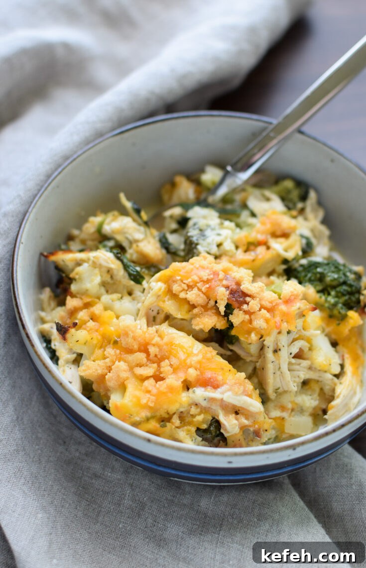 Veggie Loaded Rotisserie Chicken Casserole