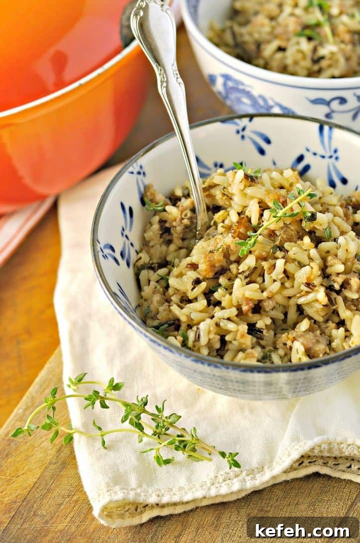 Holiday Sausage and Rice Side Dish Recipe 3 Easy Fast Holiday Side Dish Sausage and Rice @ www.loavesanddishes.net