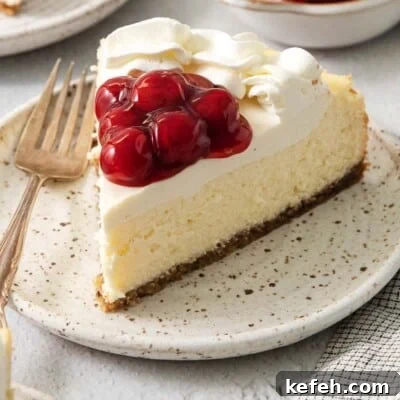 gluten free cheesecake topped with cherry filling