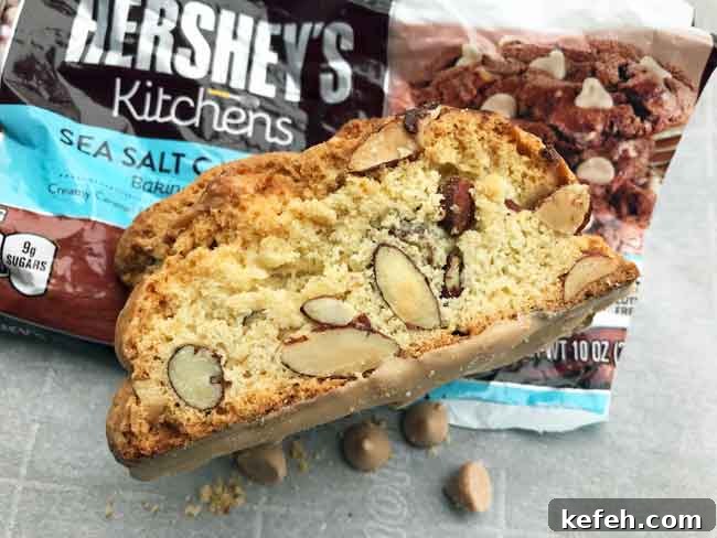 Salted Caramel Chips Biscotti