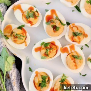 Buffalo Deviled Eggs Done Square