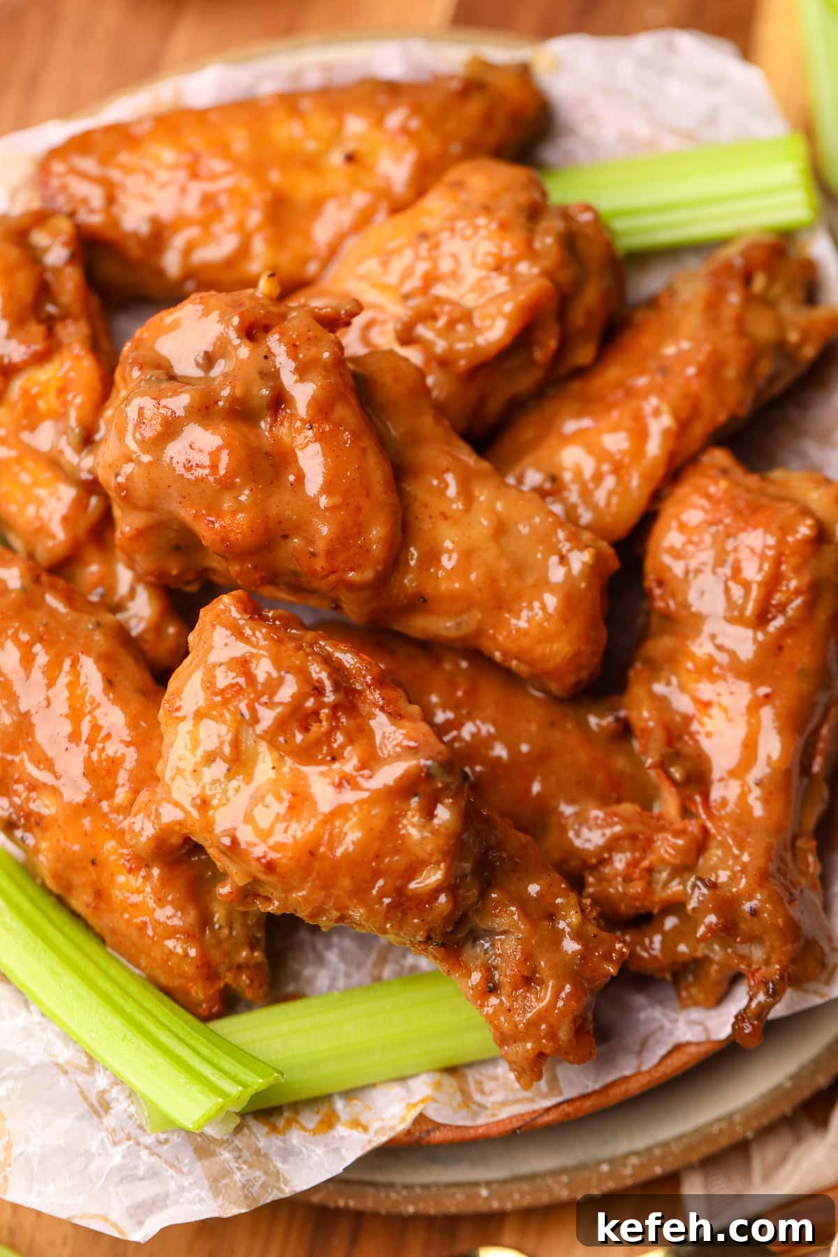 Memphis Honey Gold BBQ Sauce Recipe 6 Memphis tiny gold wings on a plate.