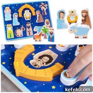 Wooden Nativity Shape Puzzle for Toddlers