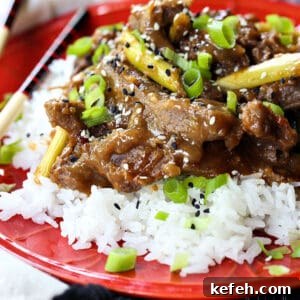 Mongolian Beef recipe made in a slow cooker