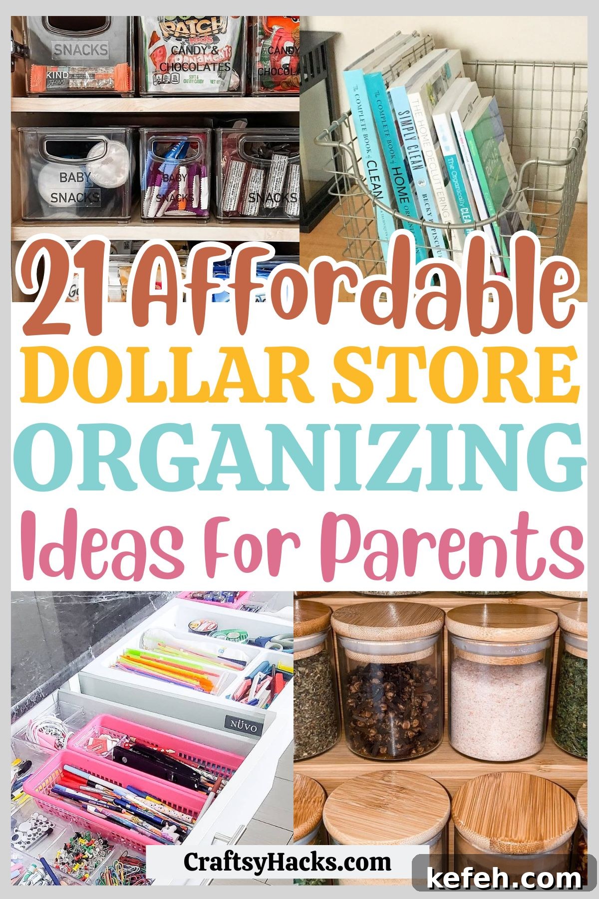 Dollar Store Organizing Ideas for Parents