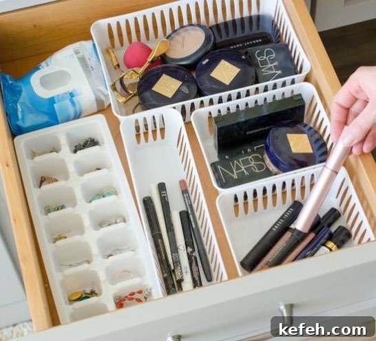 15. Makeup Drawer Organizing