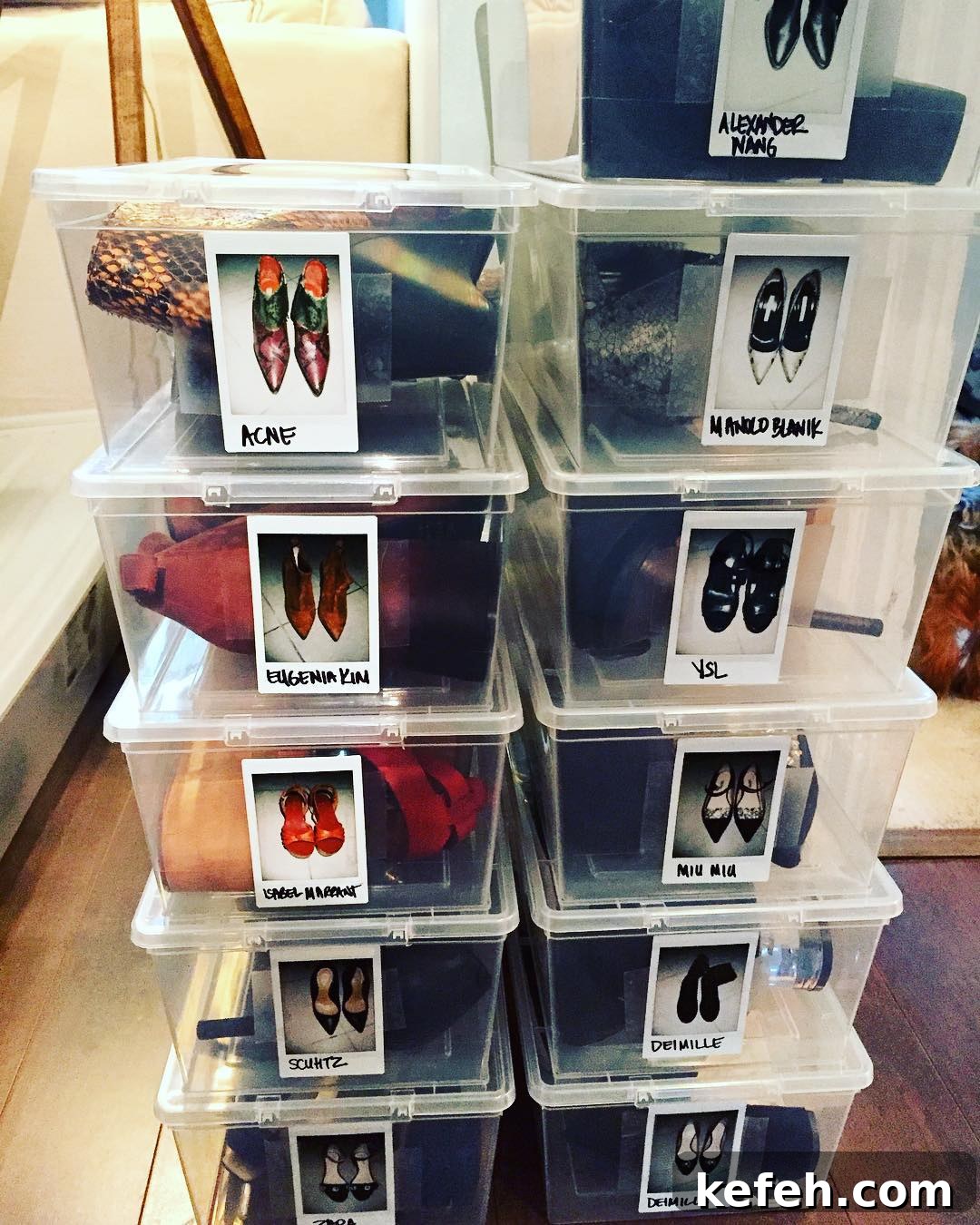 3. Clear Shoe Boxes