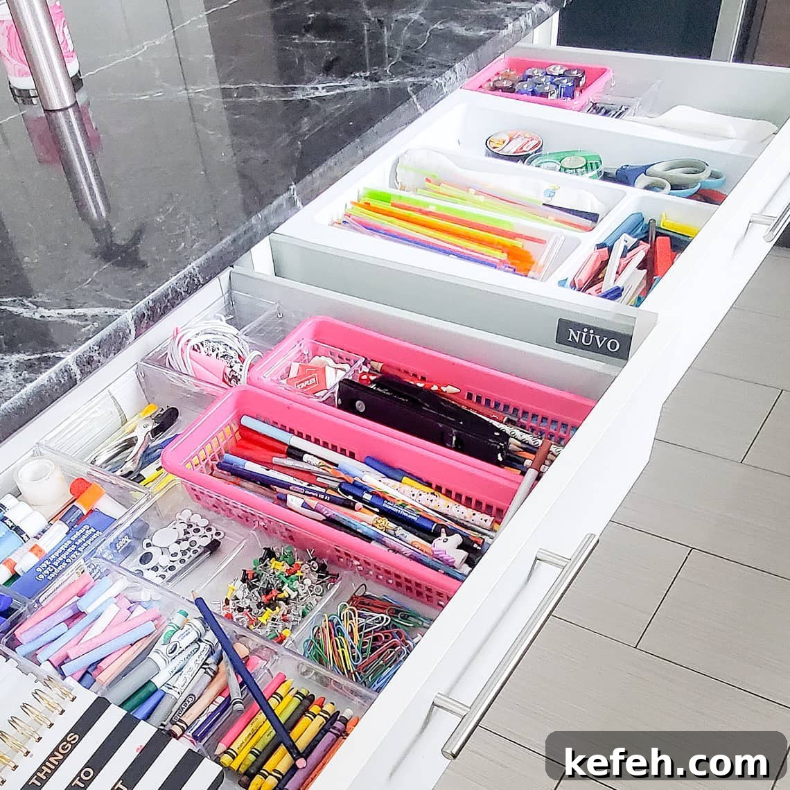 5. Home Office Drawer Organizing