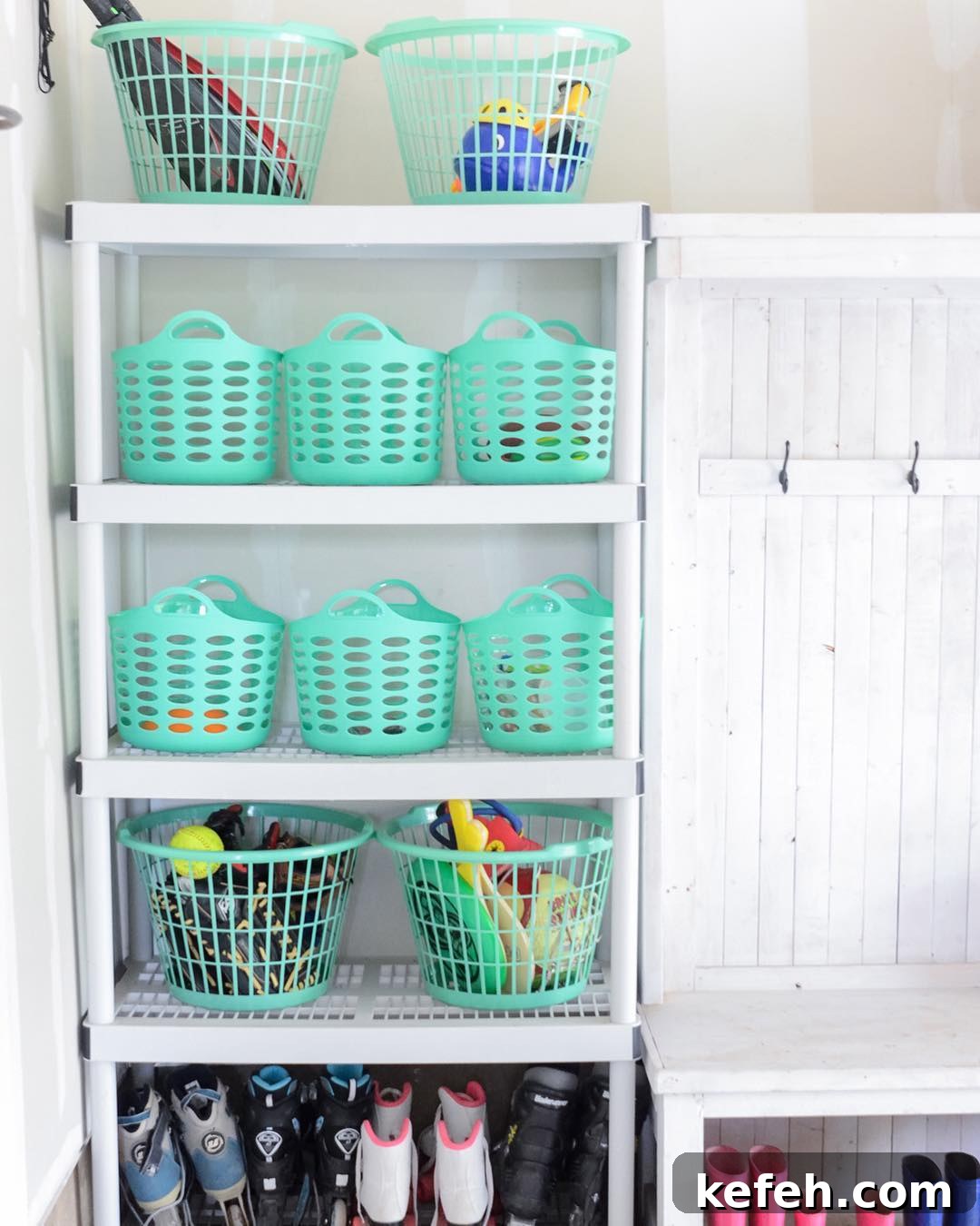 8. Garage Shelf Organizing