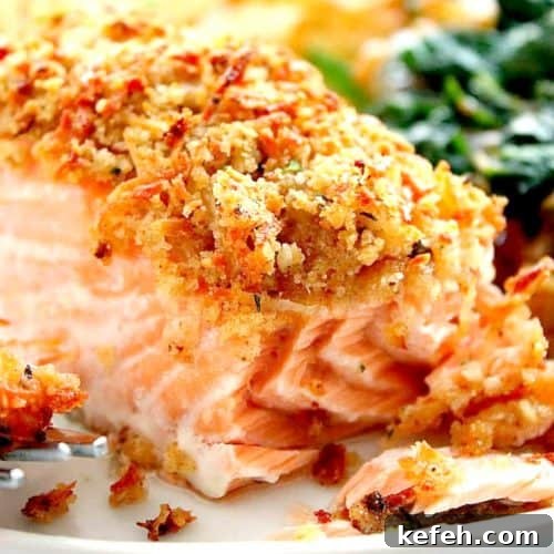 Cooked salmon on a plate.