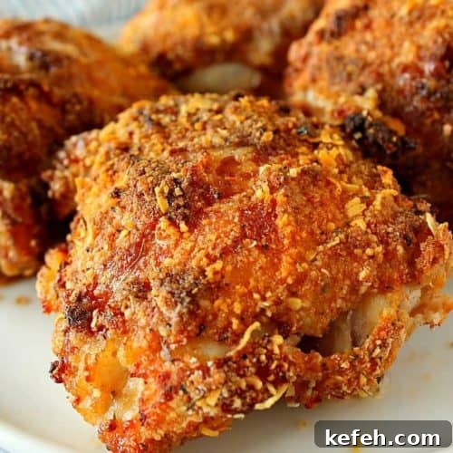 Air fryer fried chicken on a plate.