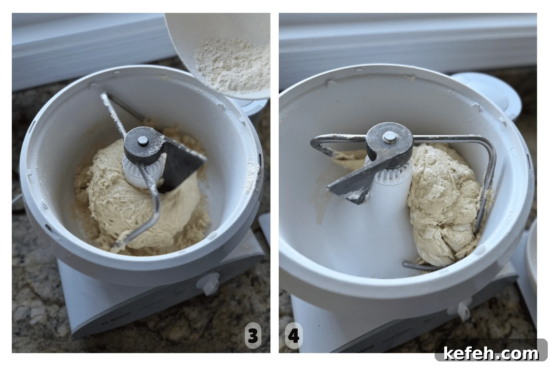 Sourdough King Cake Recipe: How to Make Festive Mardi Gras Bread 5 King Cake dough is being kneaded in a Bosch mixer.