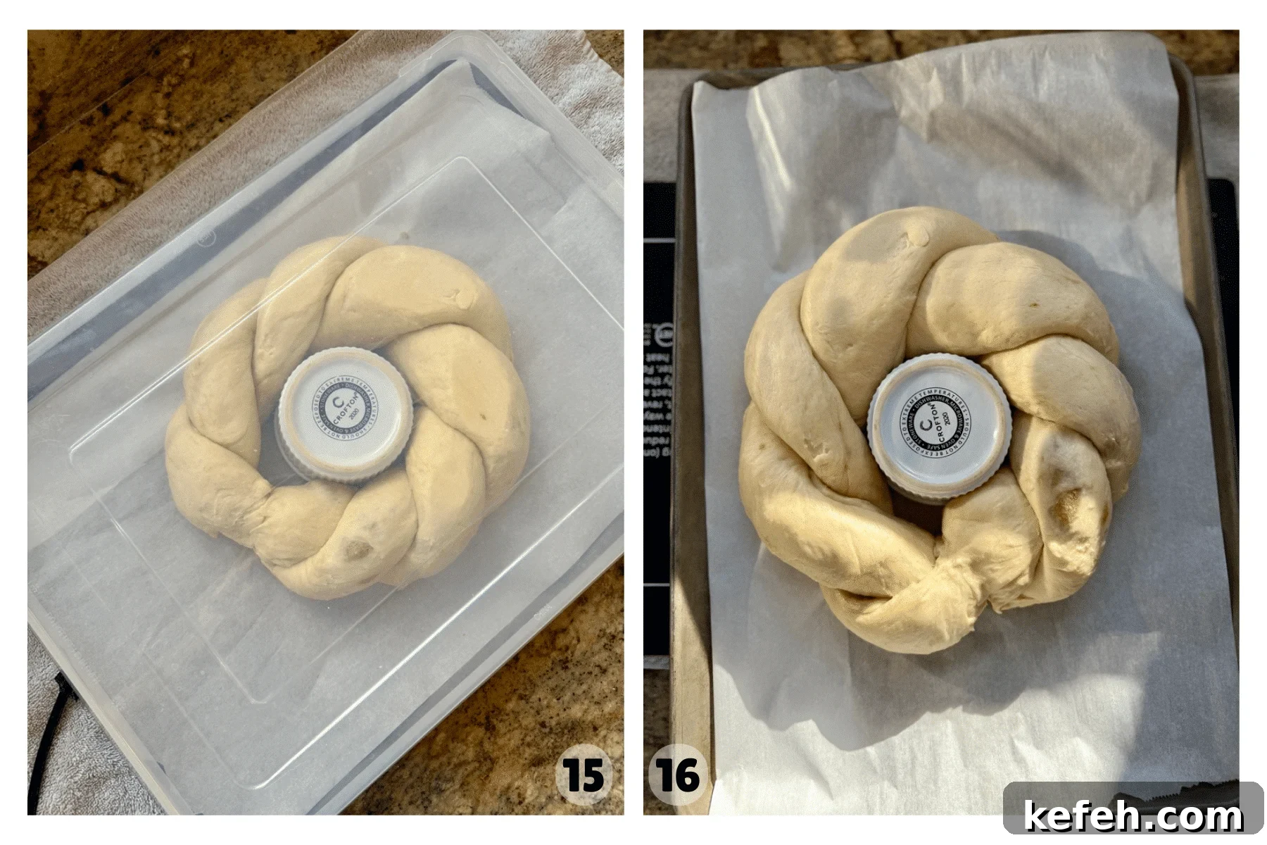 Sourdough King Cake Recipe: How to Make Festive Mardi Gras Bread 9 Allow shaped dough to proof until puffed up and risen.
