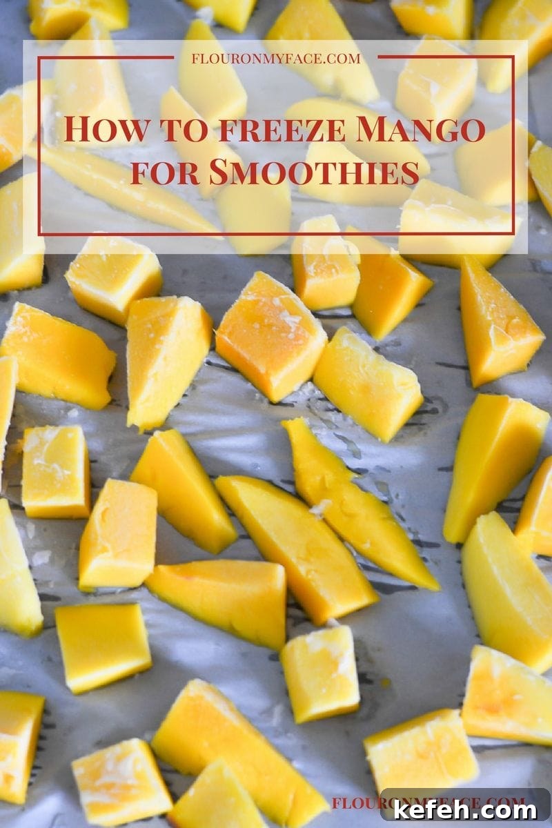 What’s in Season in February: Fresh Produce Guide 16 How To Freeze Mango for smoothies via flouronmyface.com