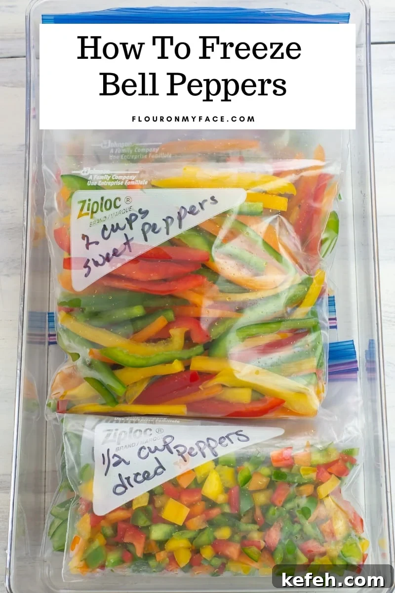 What’s in Season in February: Fresh Produce Guide 4 bell peppers in freezer bags to freeze