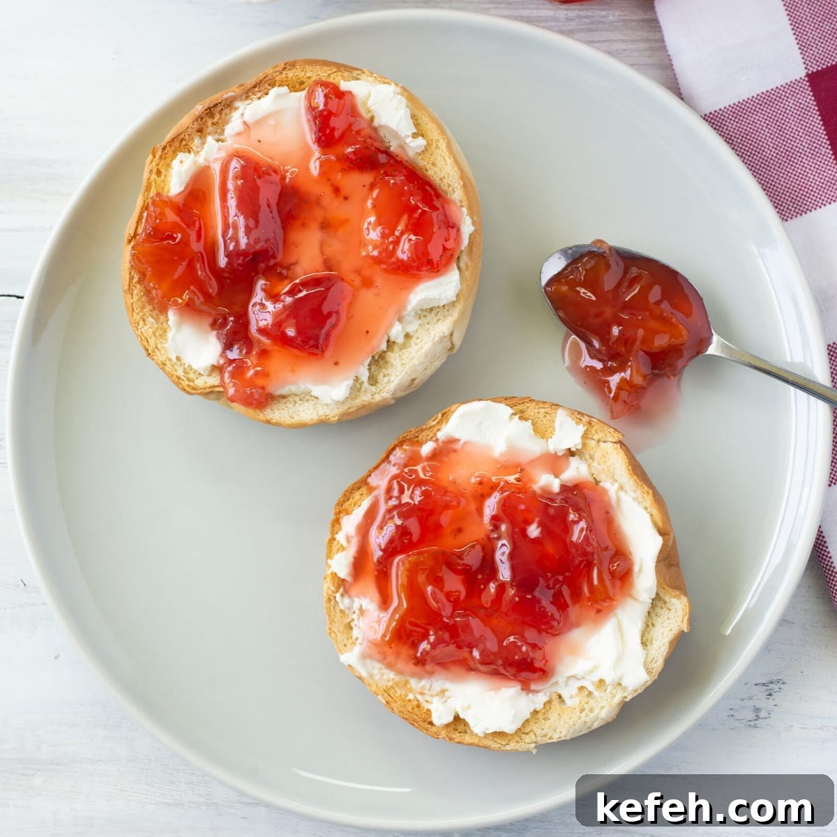 What’s in Season in February: Fresh Produce Guide 6 Homemade Carambola Strawberry Jam spread over a toasted bagel with cream cheese
