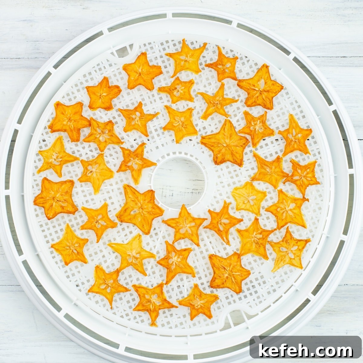 What’s in Season in February: Fresh Produce Guide 8 Dehydrating Star Fruit on a dehydrator drying tray
