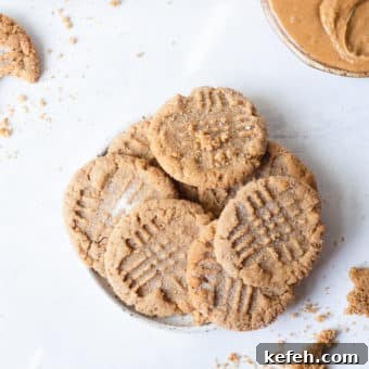 a plate of vegan pb cookies