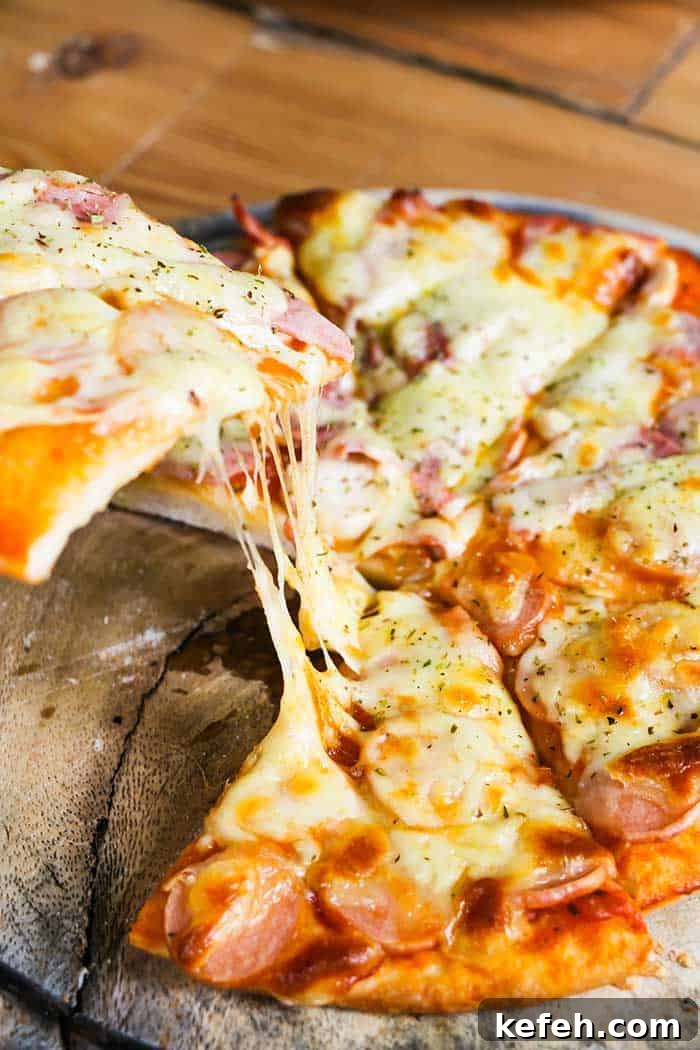 11 Delicious Leftover Ham Recipes: Soups, Sandwiches & Dinners 4 ham mushroom and sauces cheese pizza