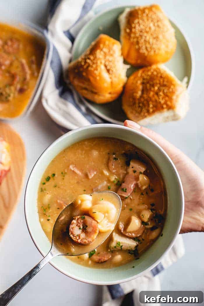 11 Delicious Leftover Ham Recipes: Soups, Sandwiches & Dinners 6 kidney Beans soup with smoked sausage ham