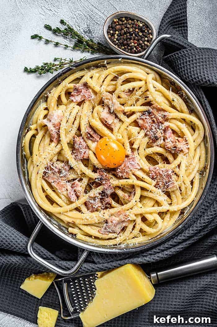 11 Delicious Leftover Ham Recipes: Soups, Sandwiches & Dinners 9 Traditional italian dish spaghetti carbonara with leftover smoked ham