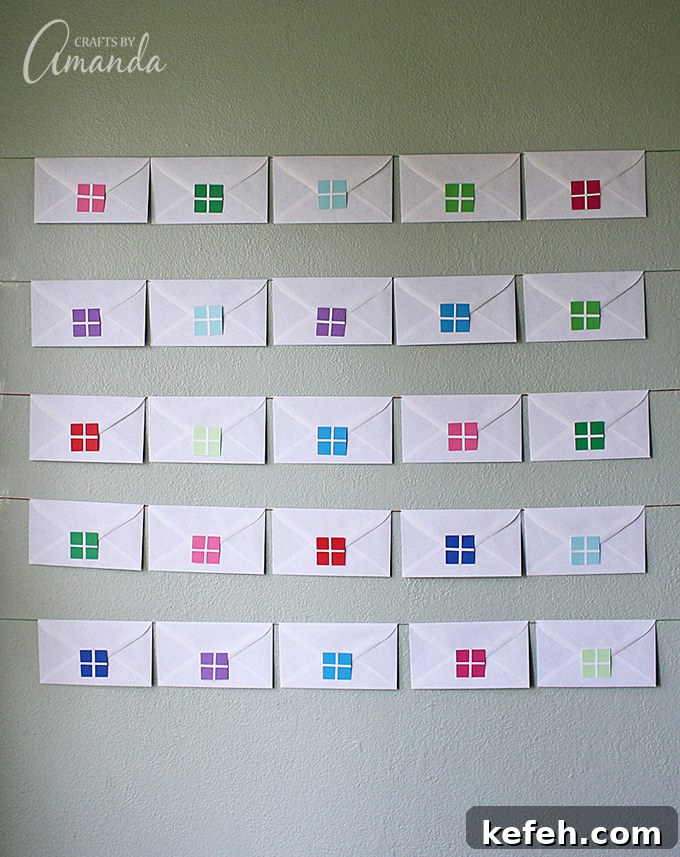25+ New Christmas Advent Calendars to Try This Holiday Season 24 Envelope Advent Calendar | 25+ MORE Christmas Advent Calendars