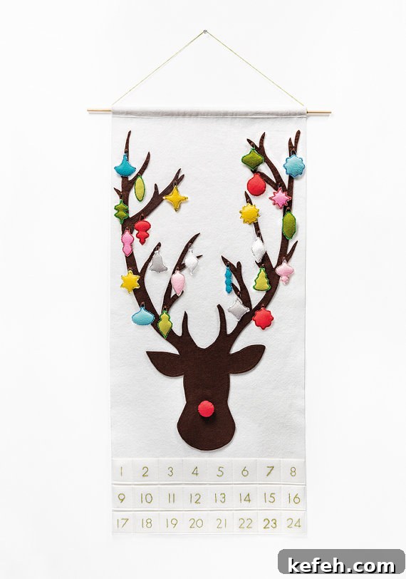 25+ New Christmas Advent Calendars to Try This Holiday Season 25 Felt Rudolph Advent Calendar | 25+ More Christmas Advent Calendars