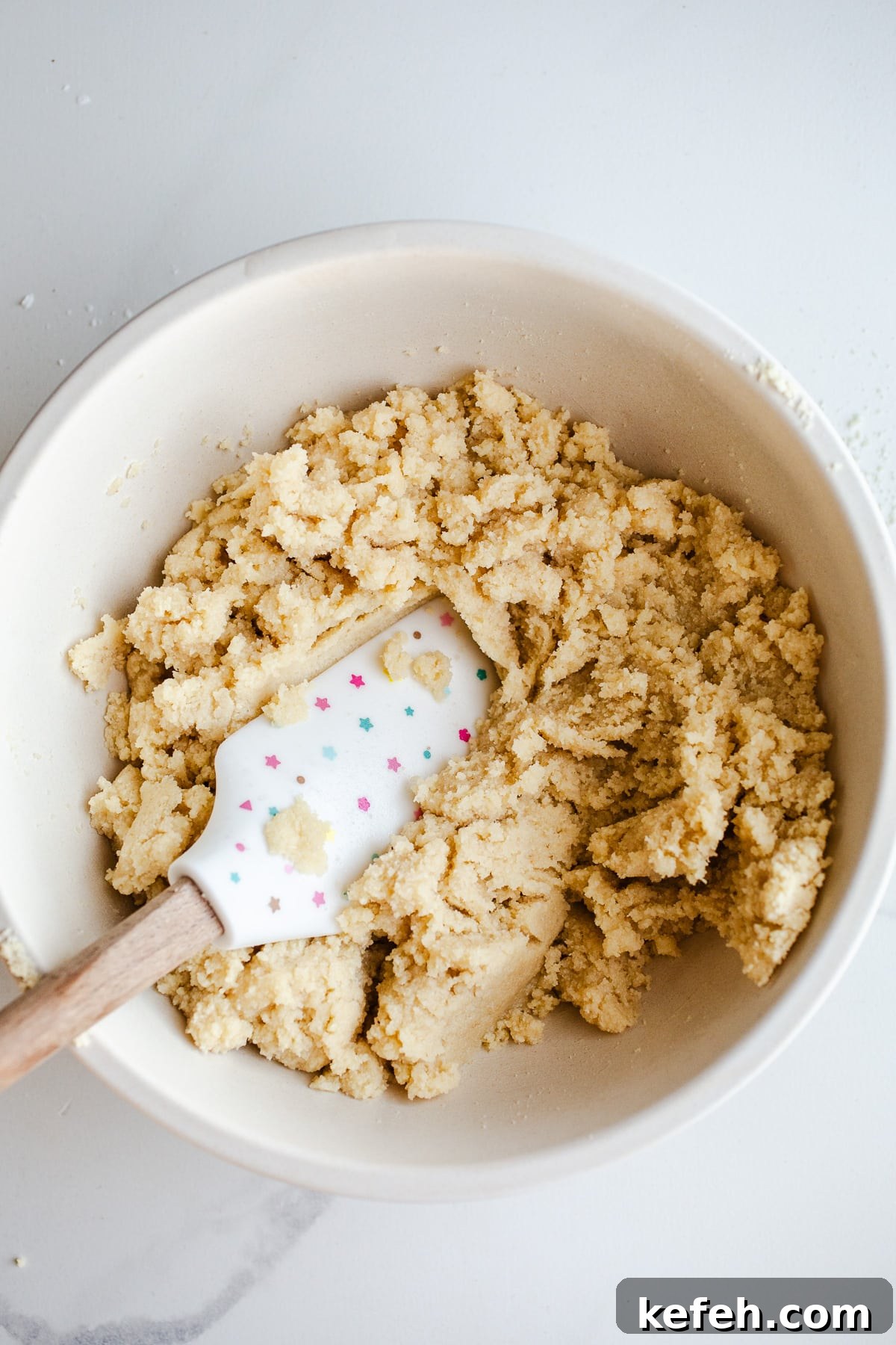 Little Debbie Christmas Tree Cakes Copycat Recipe for Holidays 6 Almond flour dough in a mixing bowl.