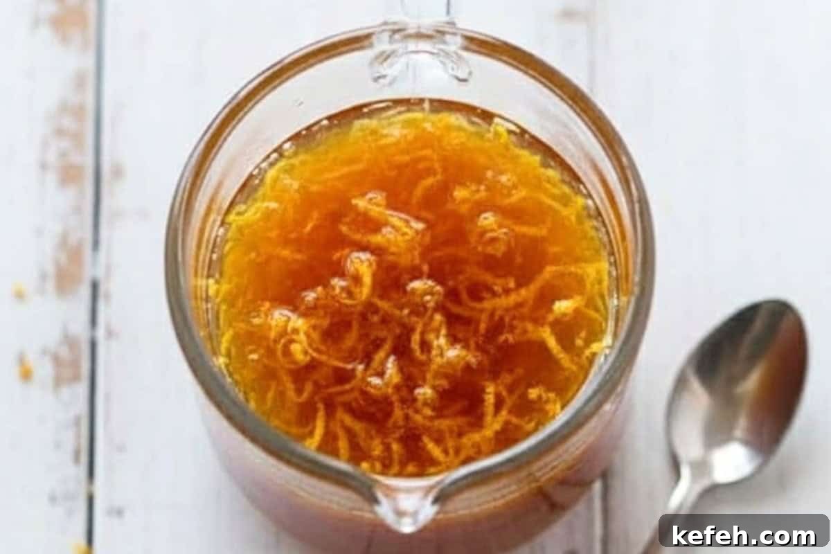 Combine the maple syrup and orange zest in a small jug or bowl.