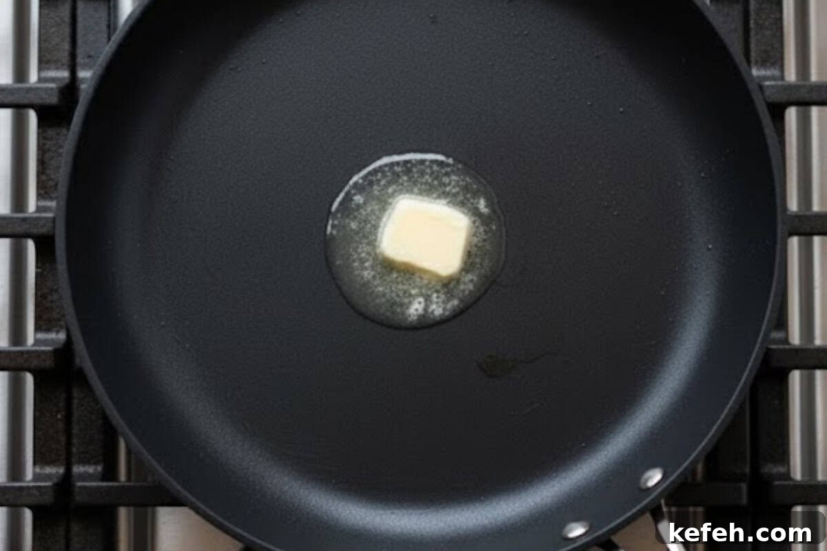 Warm a nonstick pan over medium heat and lightly grease if needed.