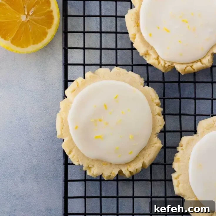 Soft lemon sugar cookies