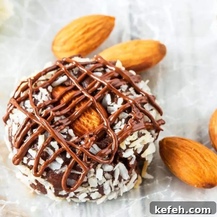 Almond Joy Thumbprint Cookies
