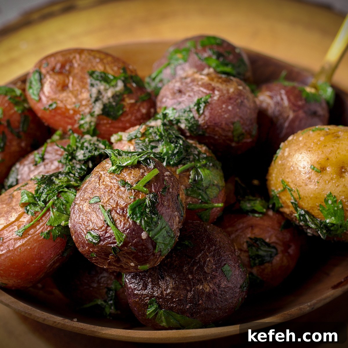 Corned Beef and Cabbage with Tangy Mustard Sauce (Instant Pot or Slow Cooker) 15 A bowl of parsley buttered potatoes.